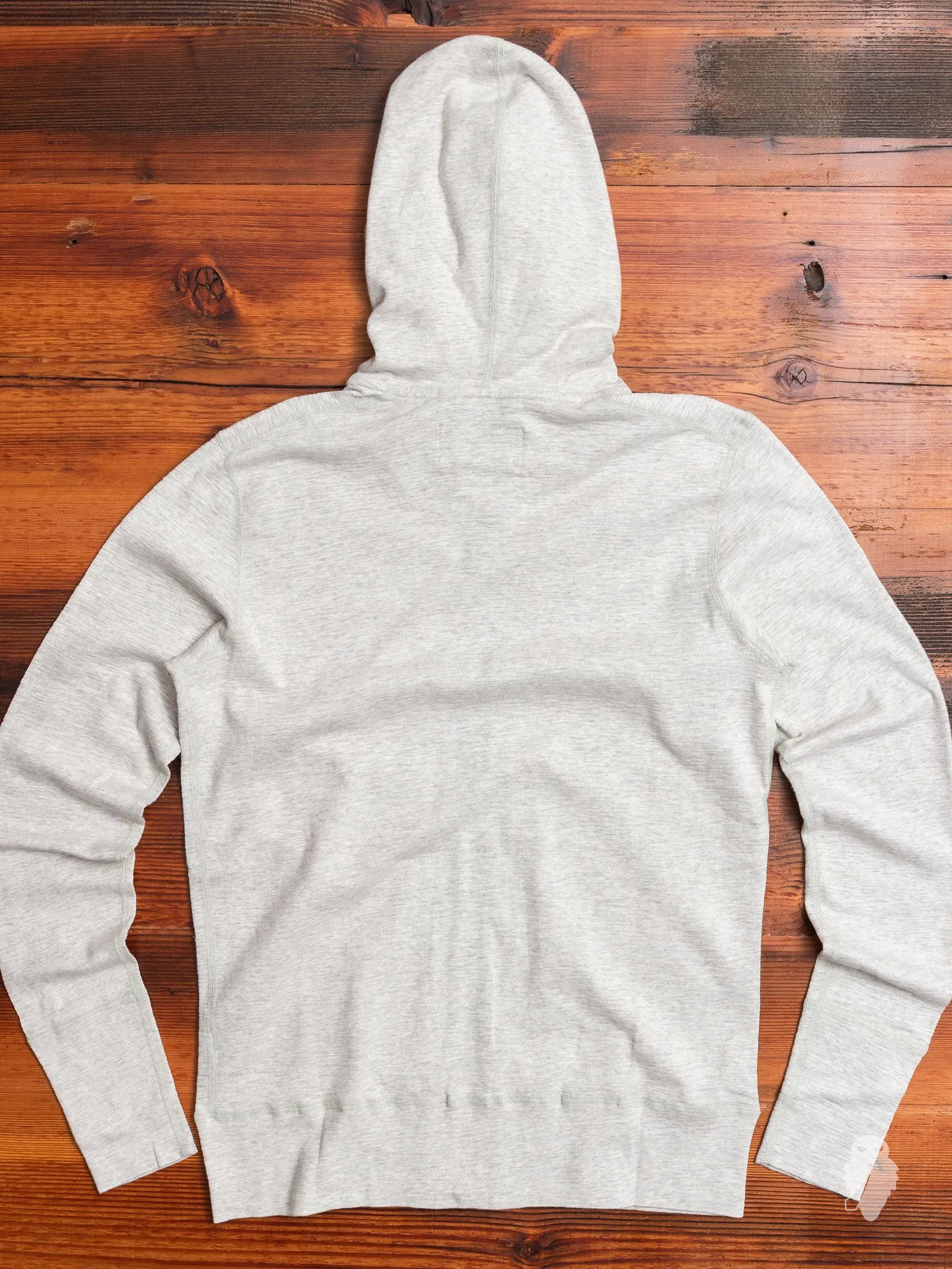 1x1 Slub Zip Hoodie in Heather Ash