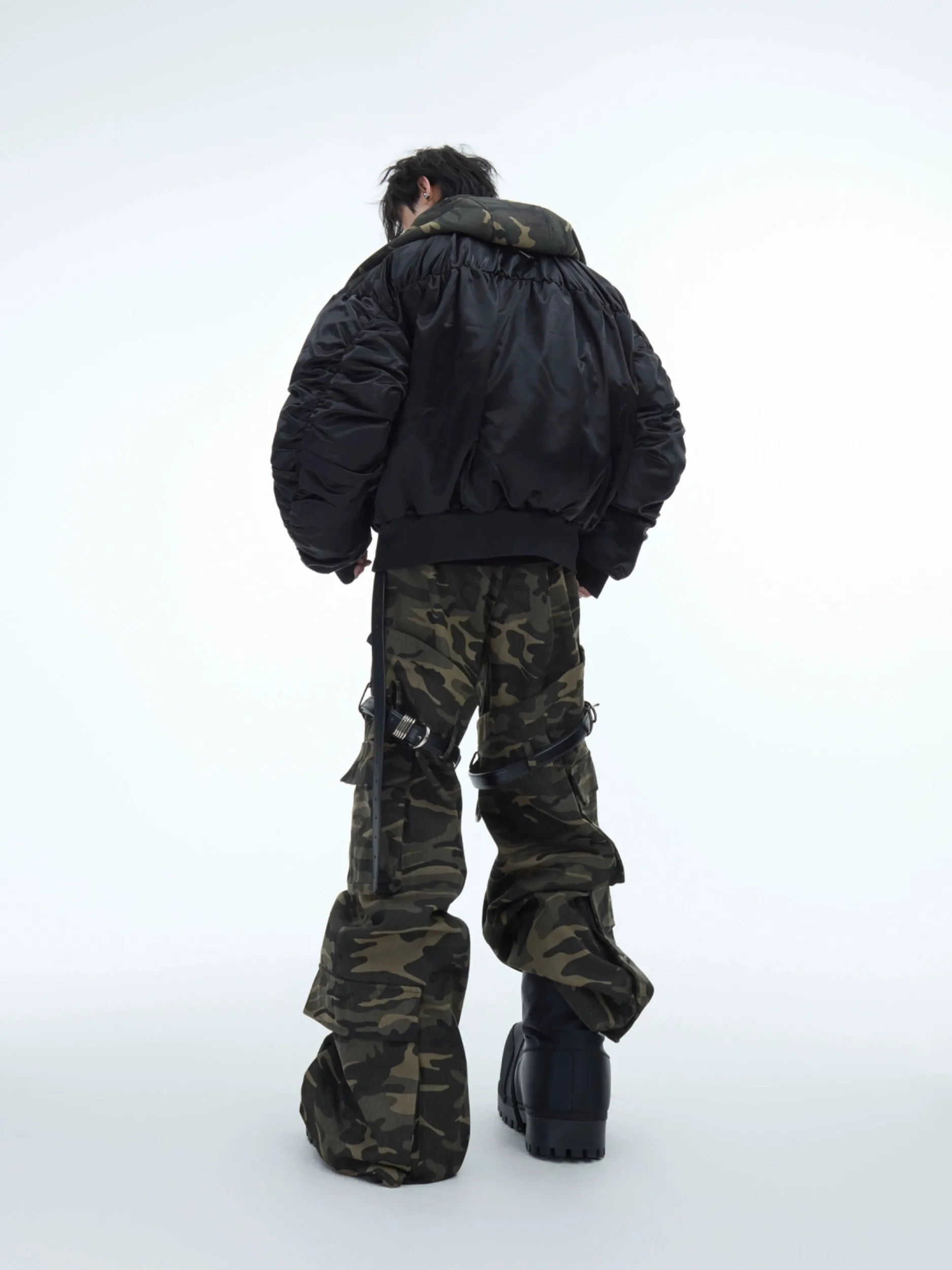 【24s Dec.】Small Belt Design Camouflage Overalls