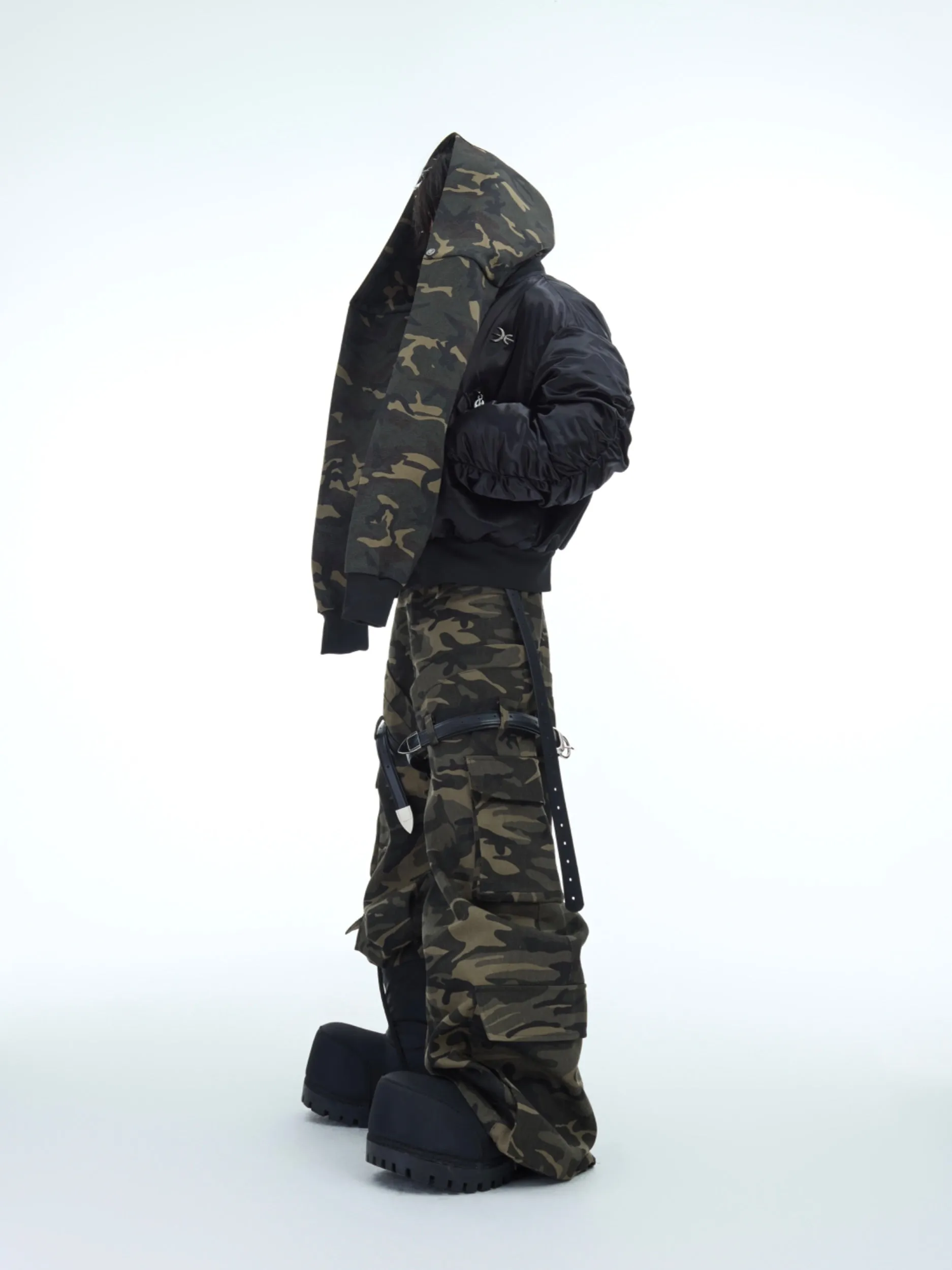 【24s Dec.】Small Belt Design Camouflage Overalls