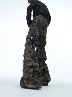 【24s Dec.】Small Belt Design Camouflage Overalls