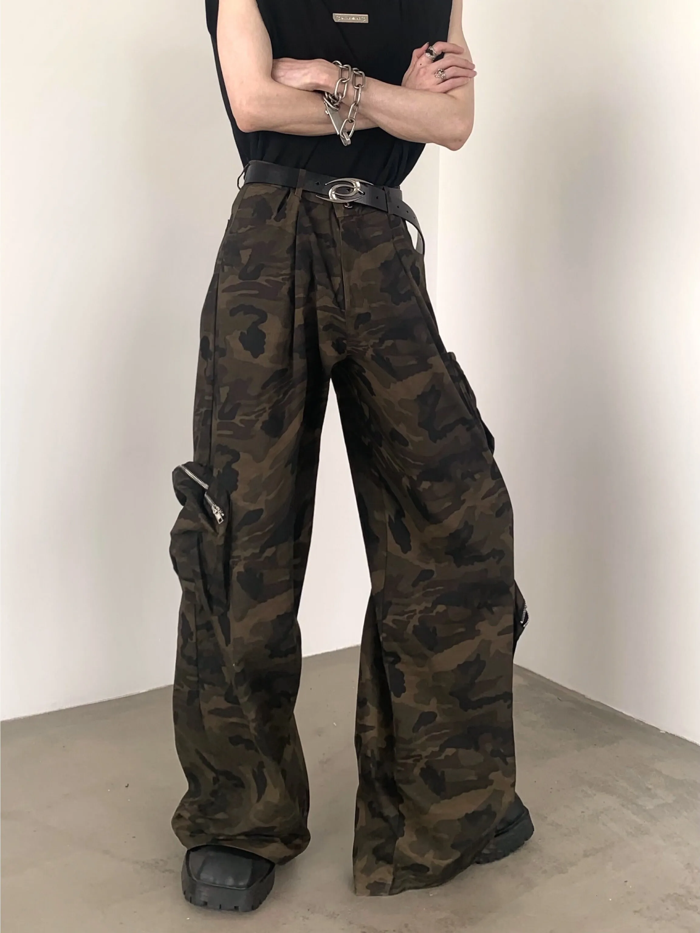 【24s June.】Vintage Camouflage Loose Cargo Pants