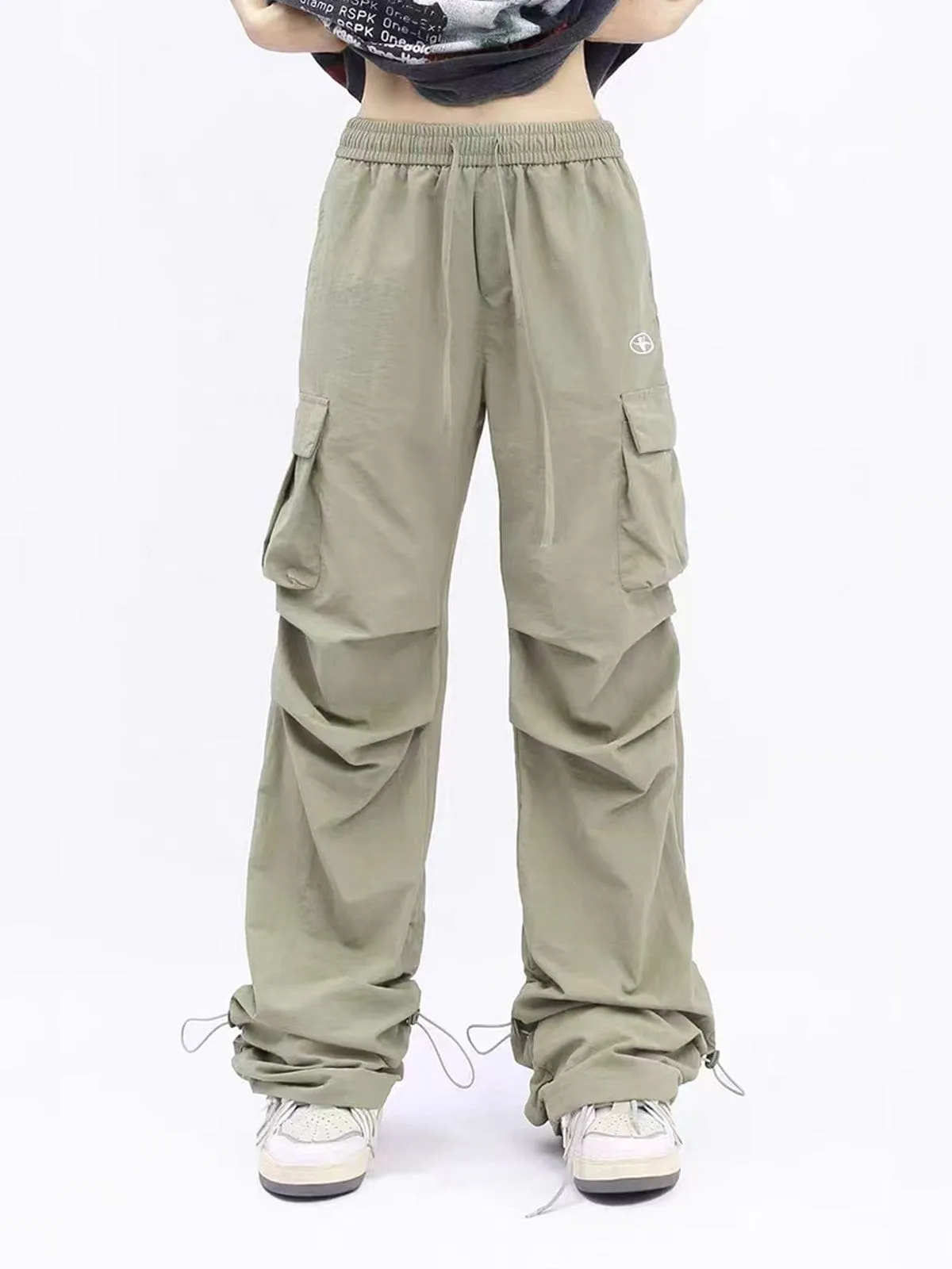 Aelfric Eden Embroidered Wrinkle Cargo Pants