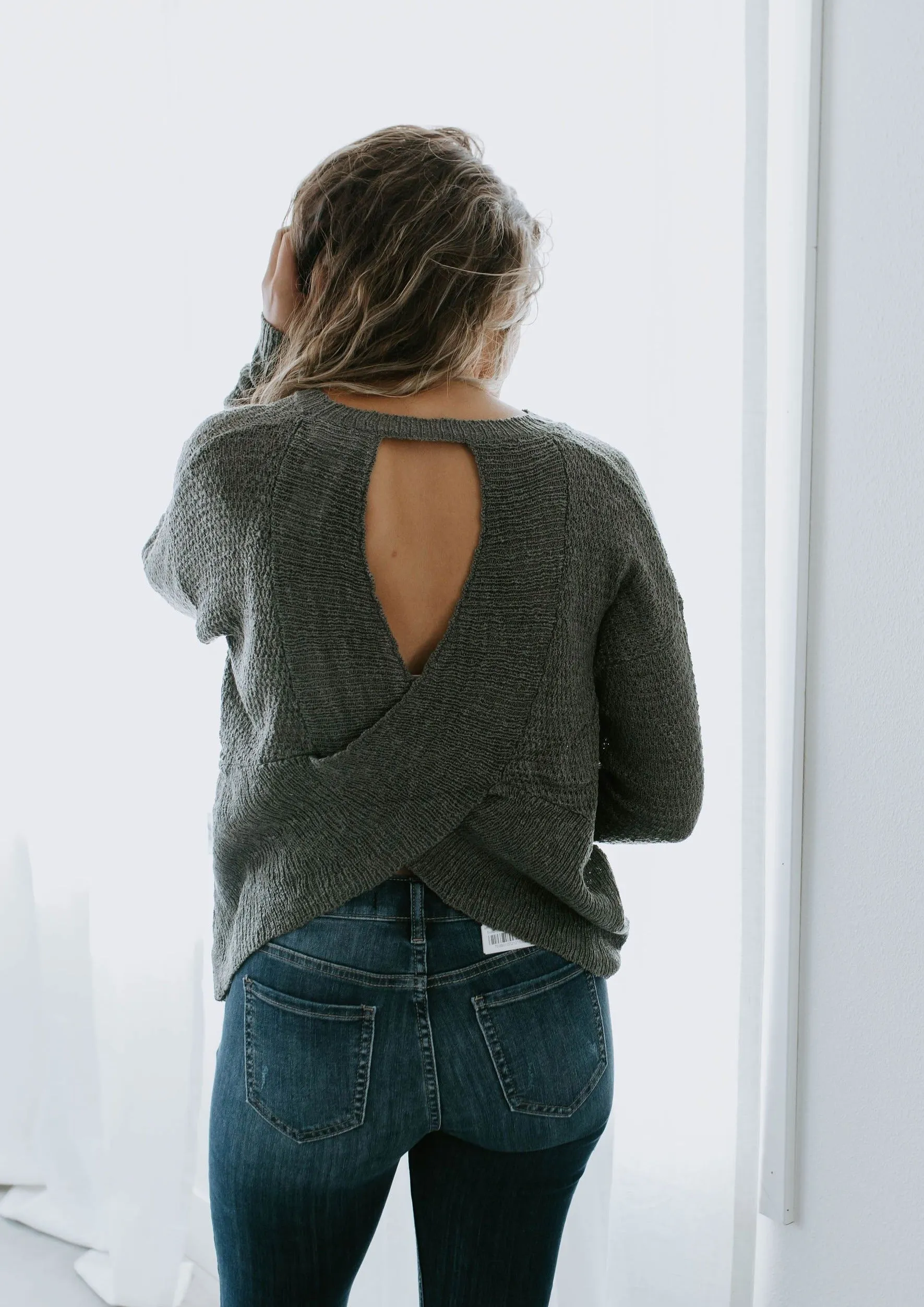 Alexa Open-Back Loop Sweater