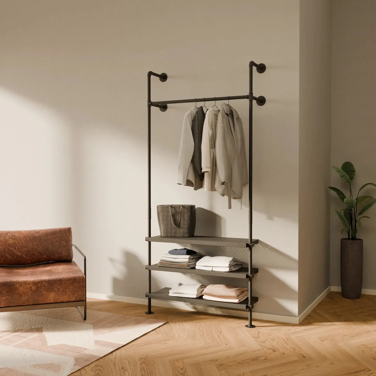 ALVA METAL – Wardrobe rail and shelf | wardrobe rail and metal shelf