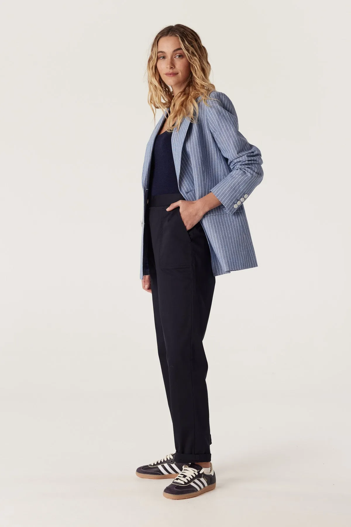 Austin Pinstripe Blazer - Blue Pinstripe