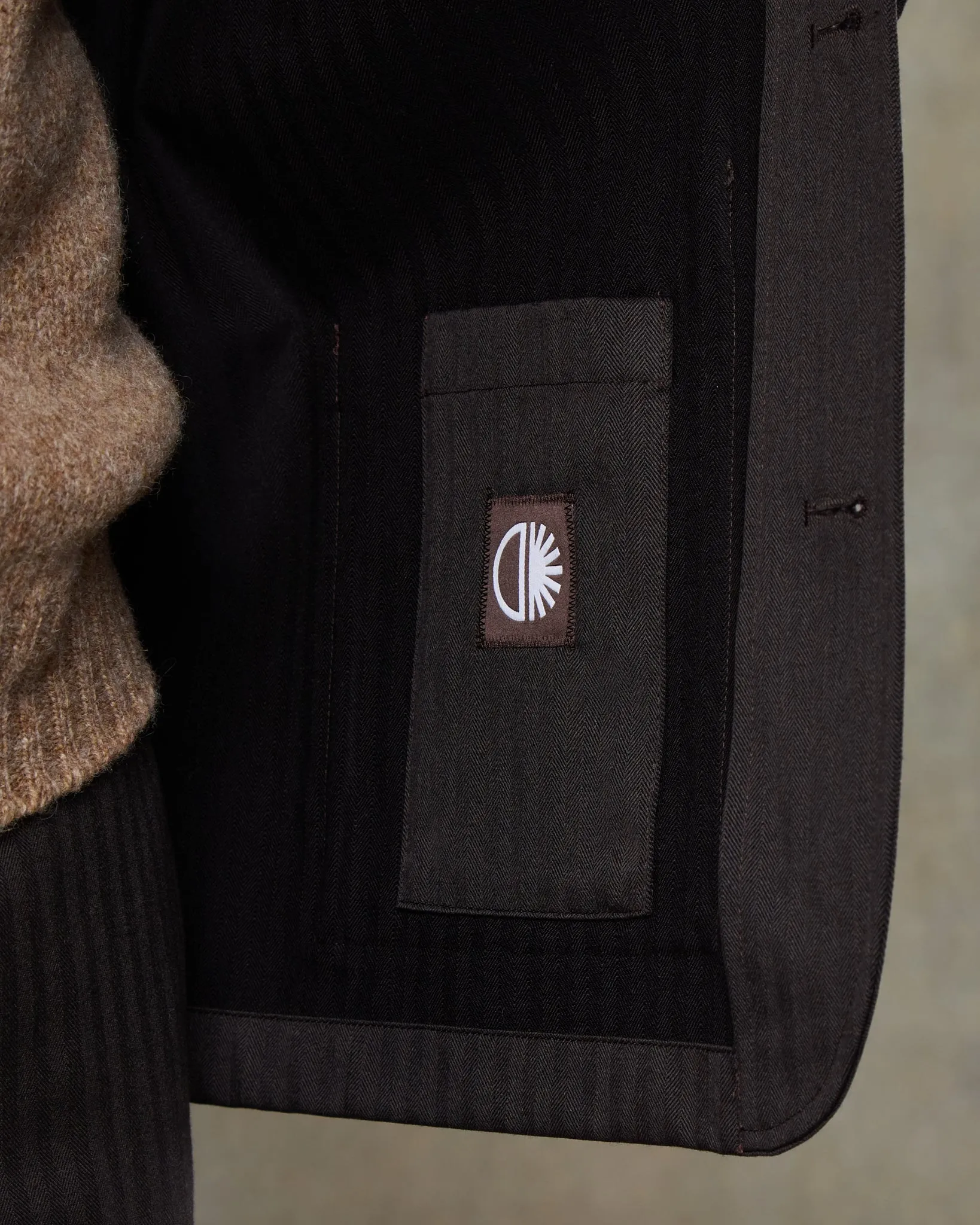 Batch 06 - Mens Dark Chocolate Wool Herringbone Jacket