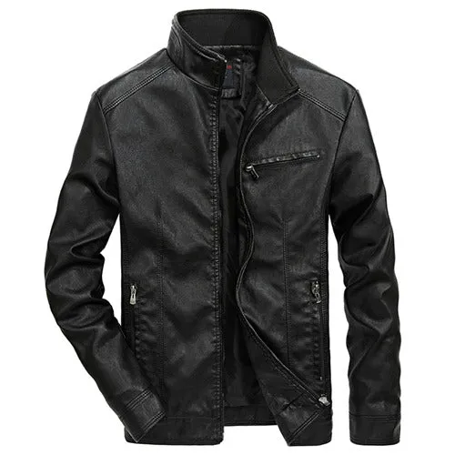 Biker Leather Windbreaker Jackets