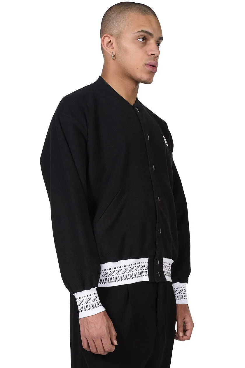 Black Washed Logo Print Jacket