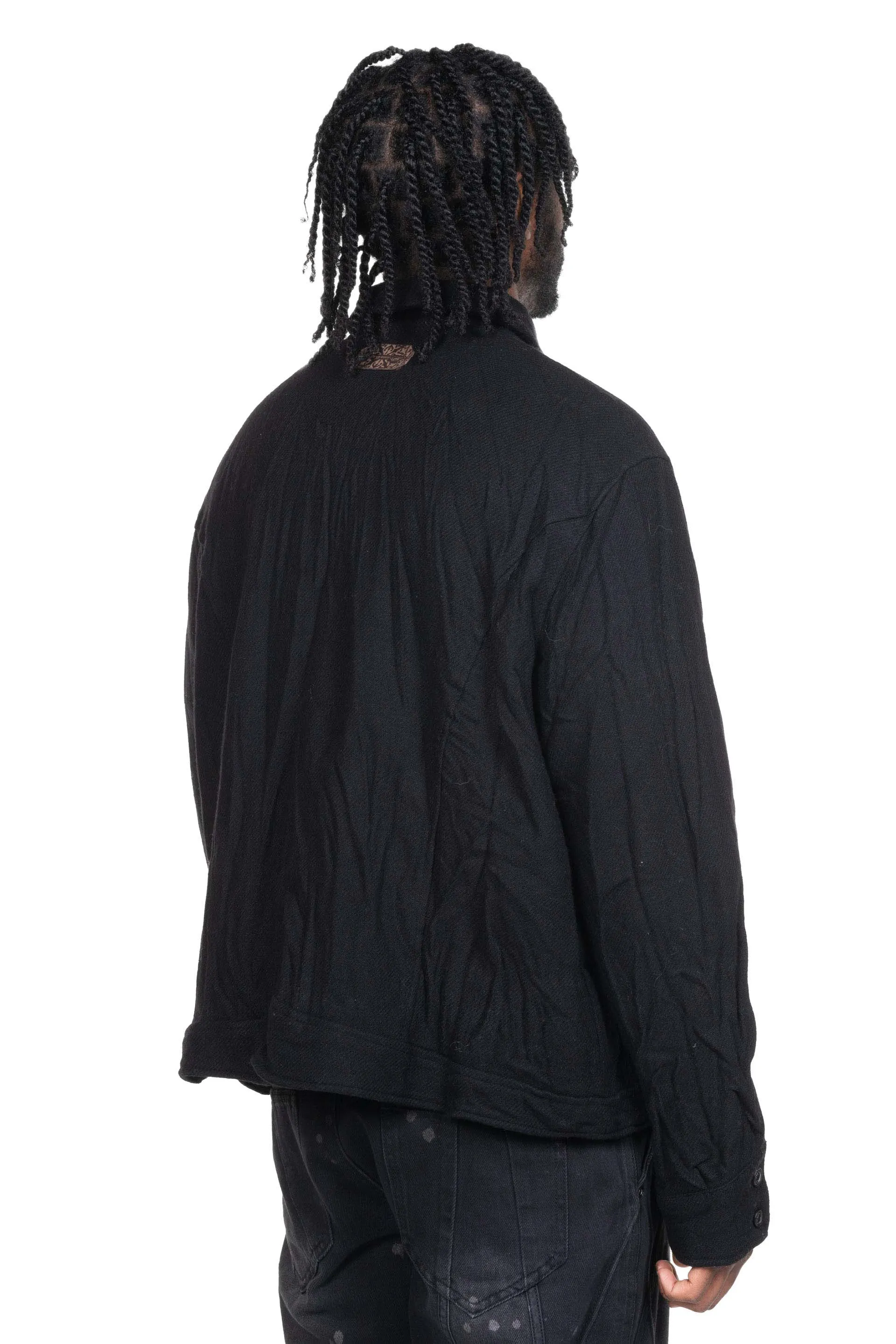 Boiled Wool Jacket Black