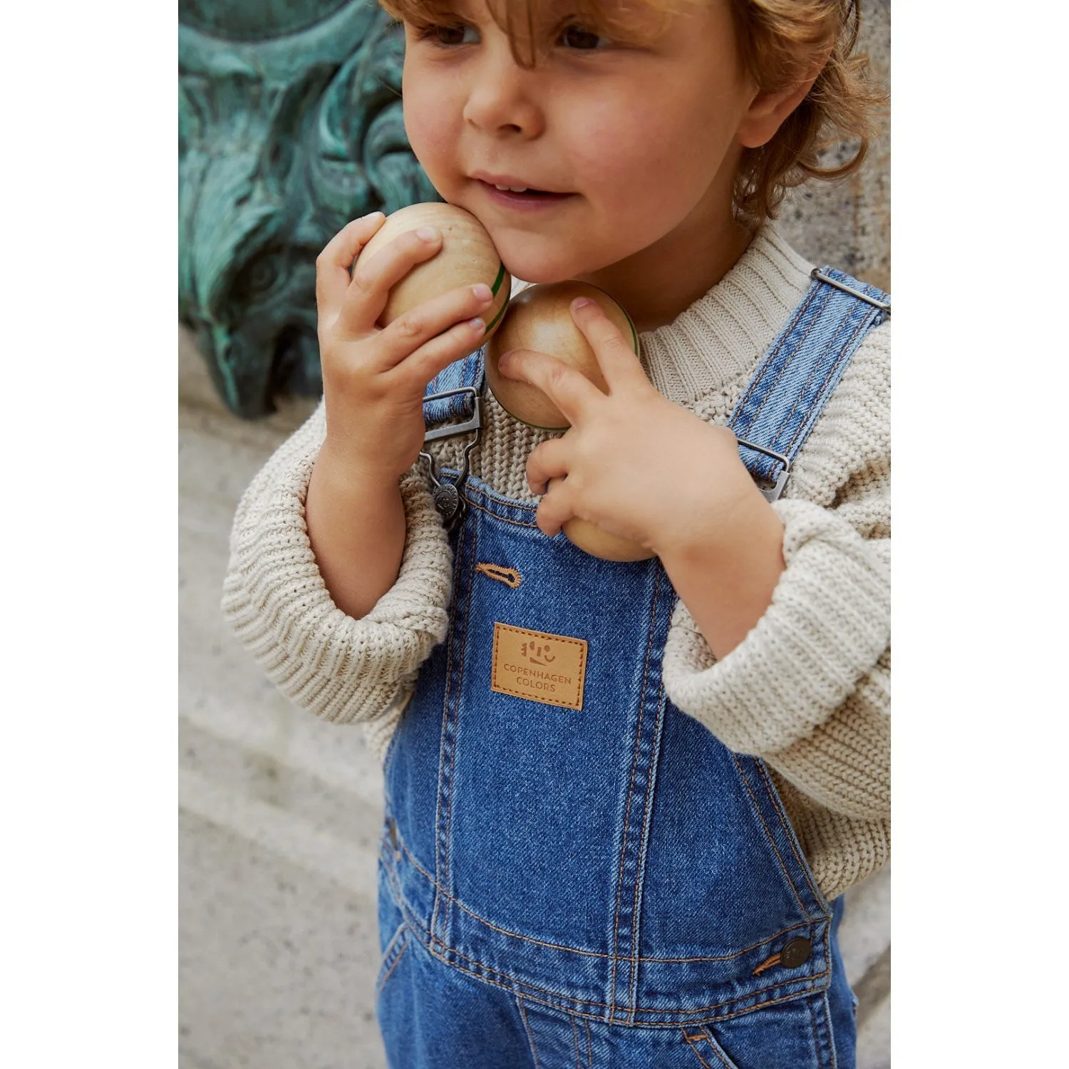 Copenhagen Colors Indigo Blue Washed Organic Overalls