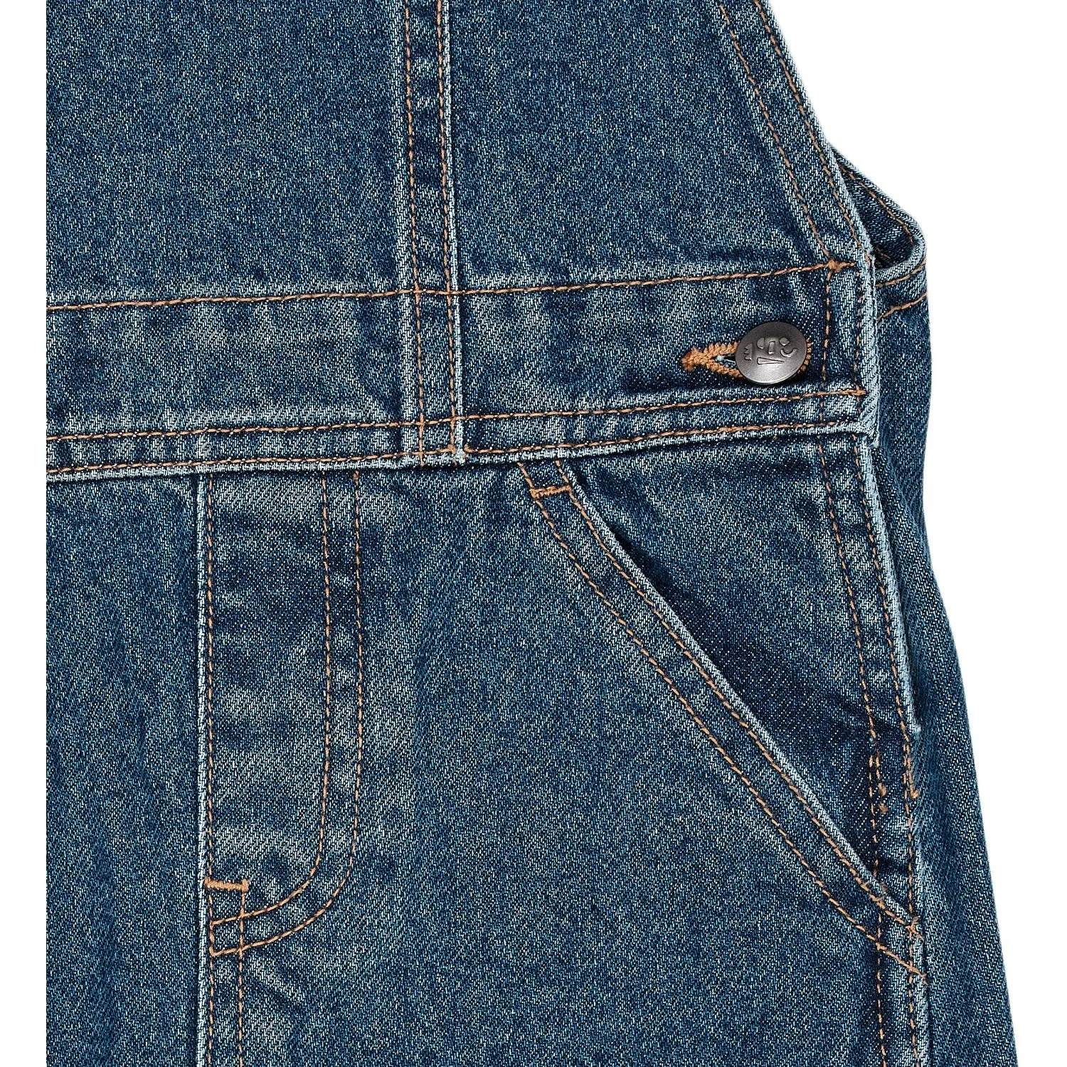 Copenhagen Colors Indigo Blue Washed Organic Overalls