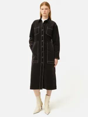 Cord Shirt Dress | Brown