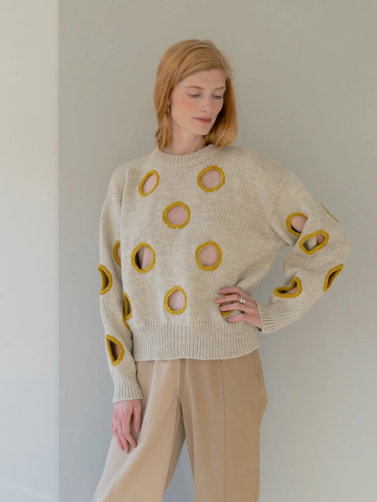 Degen Holes Sweater ~ Birch