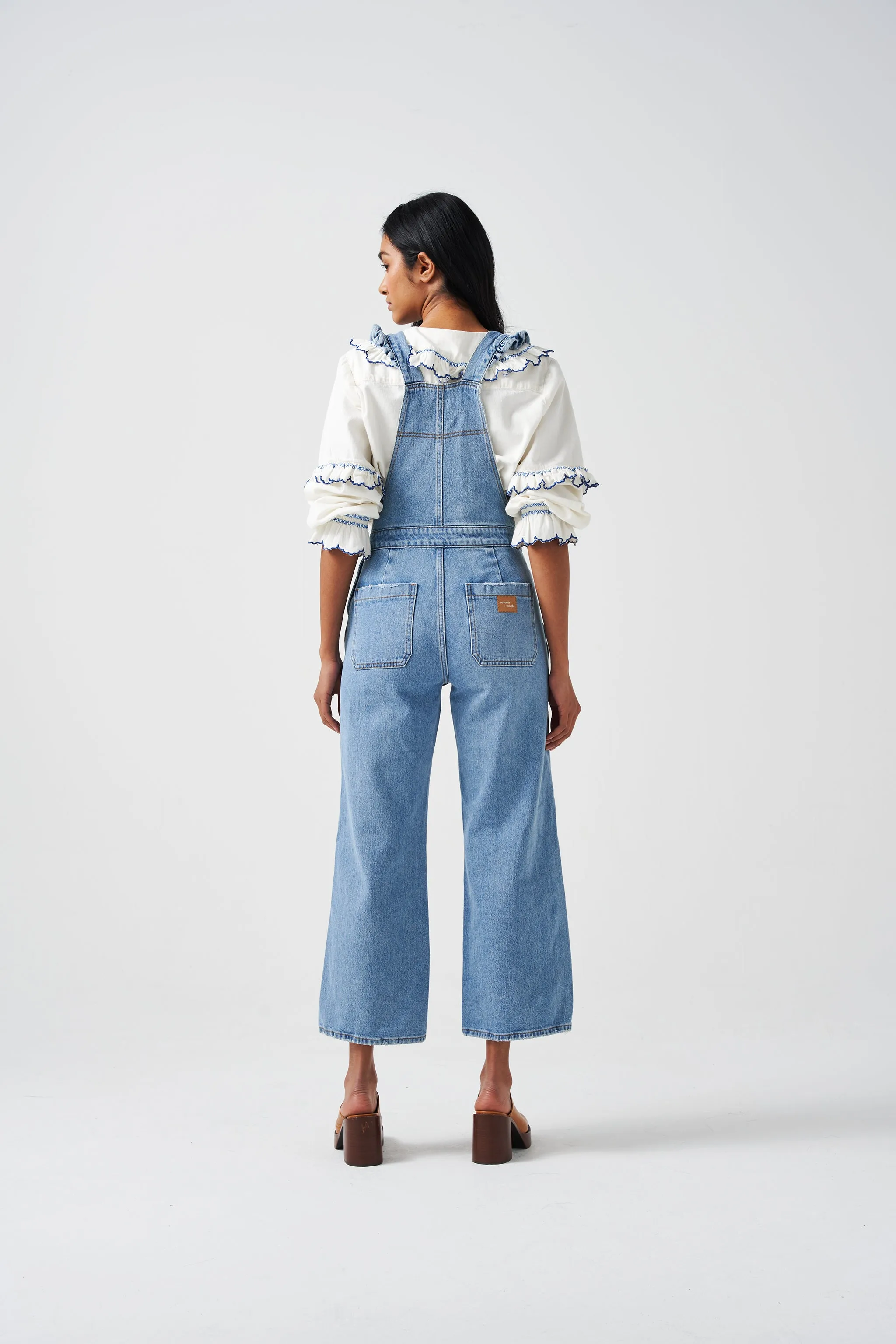 Elodie Frill Overalls in Rodeo Vintage