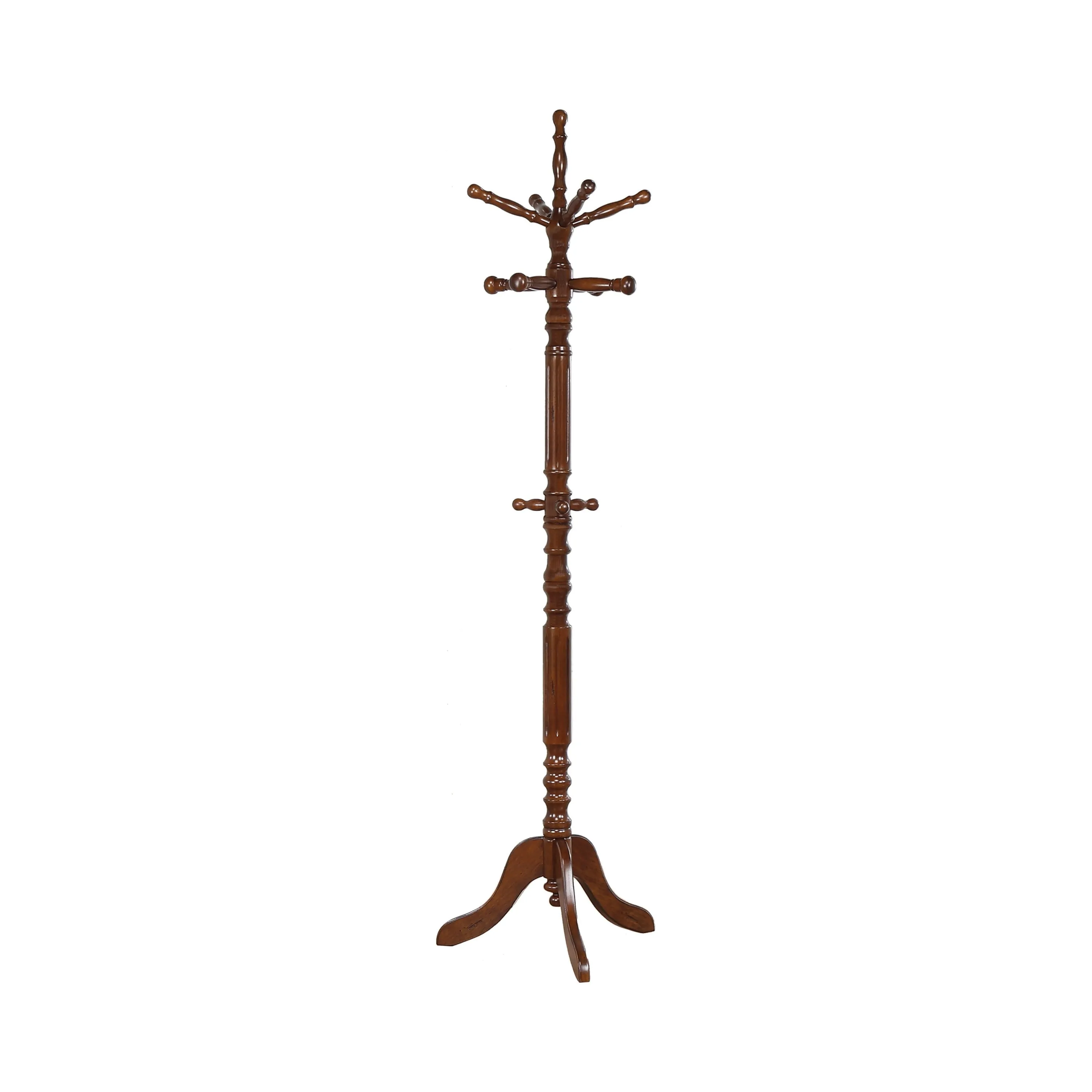 essential Coat Rack with 11 Hooks Dark Honey