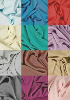 Georgette Chiffon Plain Crepe Dyed Fashion Fabric 60" Decoration, Craft & Dress ( GEORGETTE 1 )