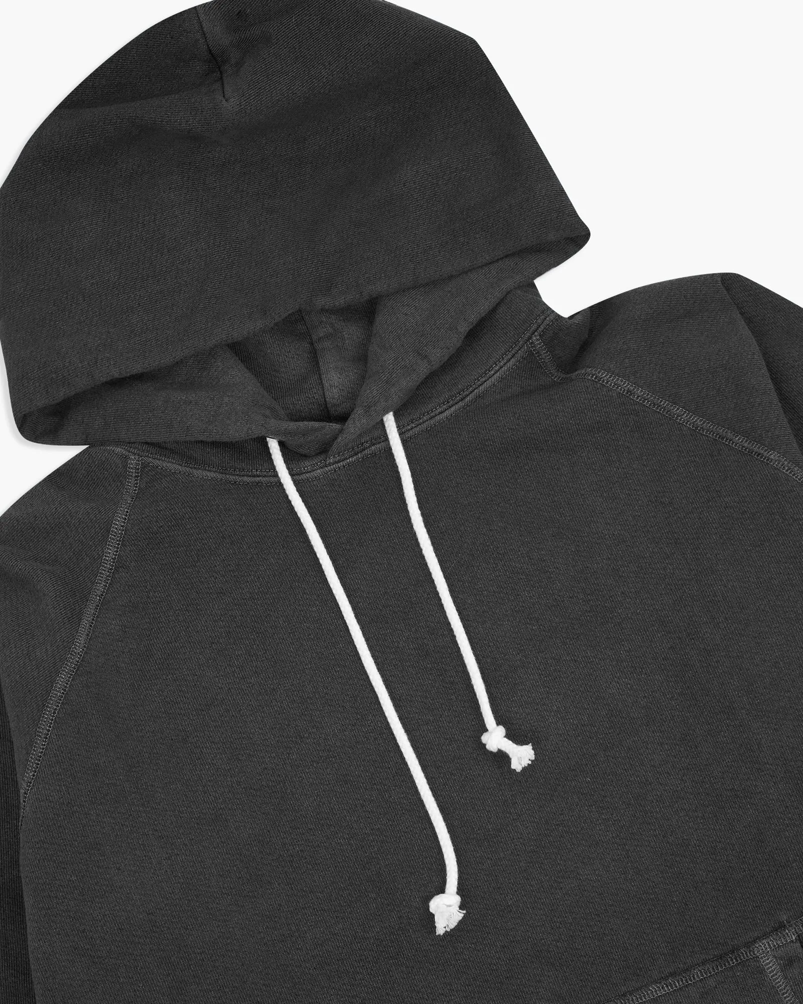 Good On Raglan Pullover Hood Sweat - Pigment Dyed Black