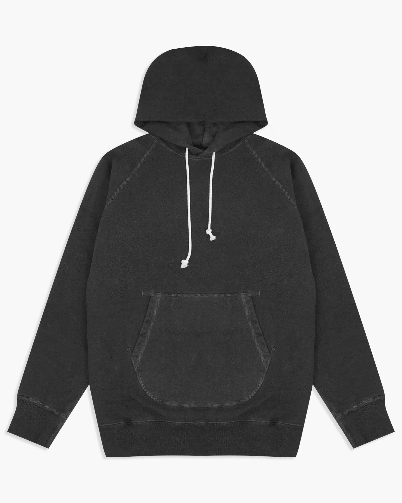 Good On Raglan Pullover Hood Sweat - Pigment Dyed Black