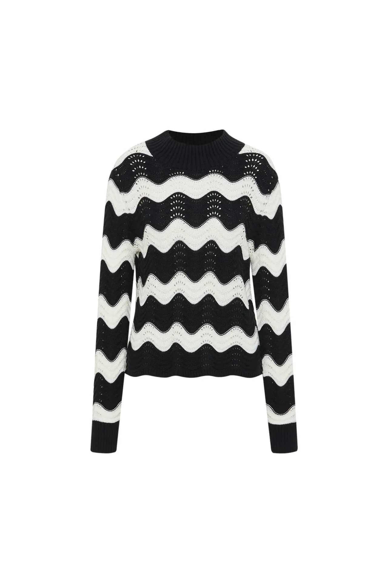 Jacquard Cotton Wool Pullover