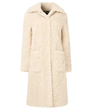 Joe Browns 12 Cream Cosy Up Furry Coat