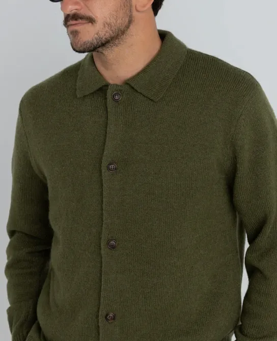 Jono Mohair Cardigan in Forest