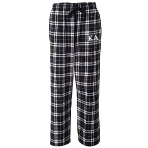 Kappa Alpha Black Plaid Flannel Pants