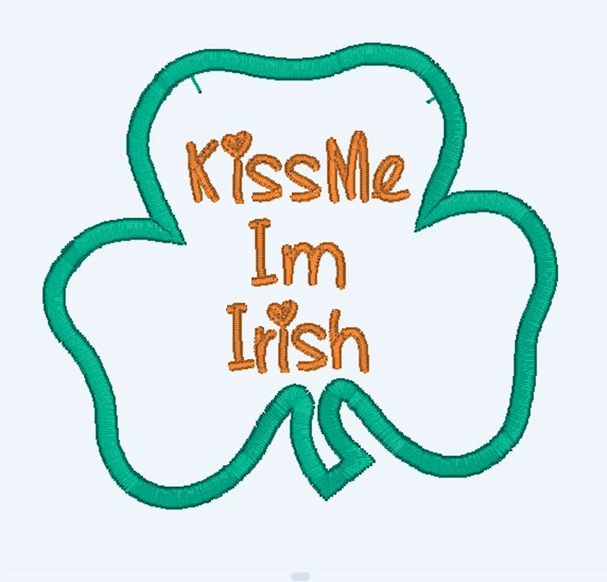 Kiss Me I'm Irish Applique Embroidery Design - 5x7 Hoop