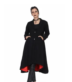 Ladies black long coat