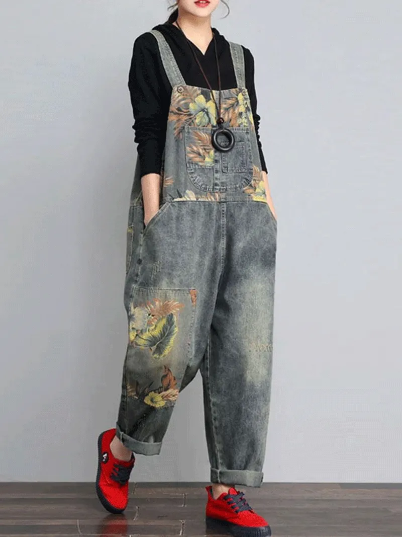 Luxe At Me Cotton Denim Overalls Dungaree