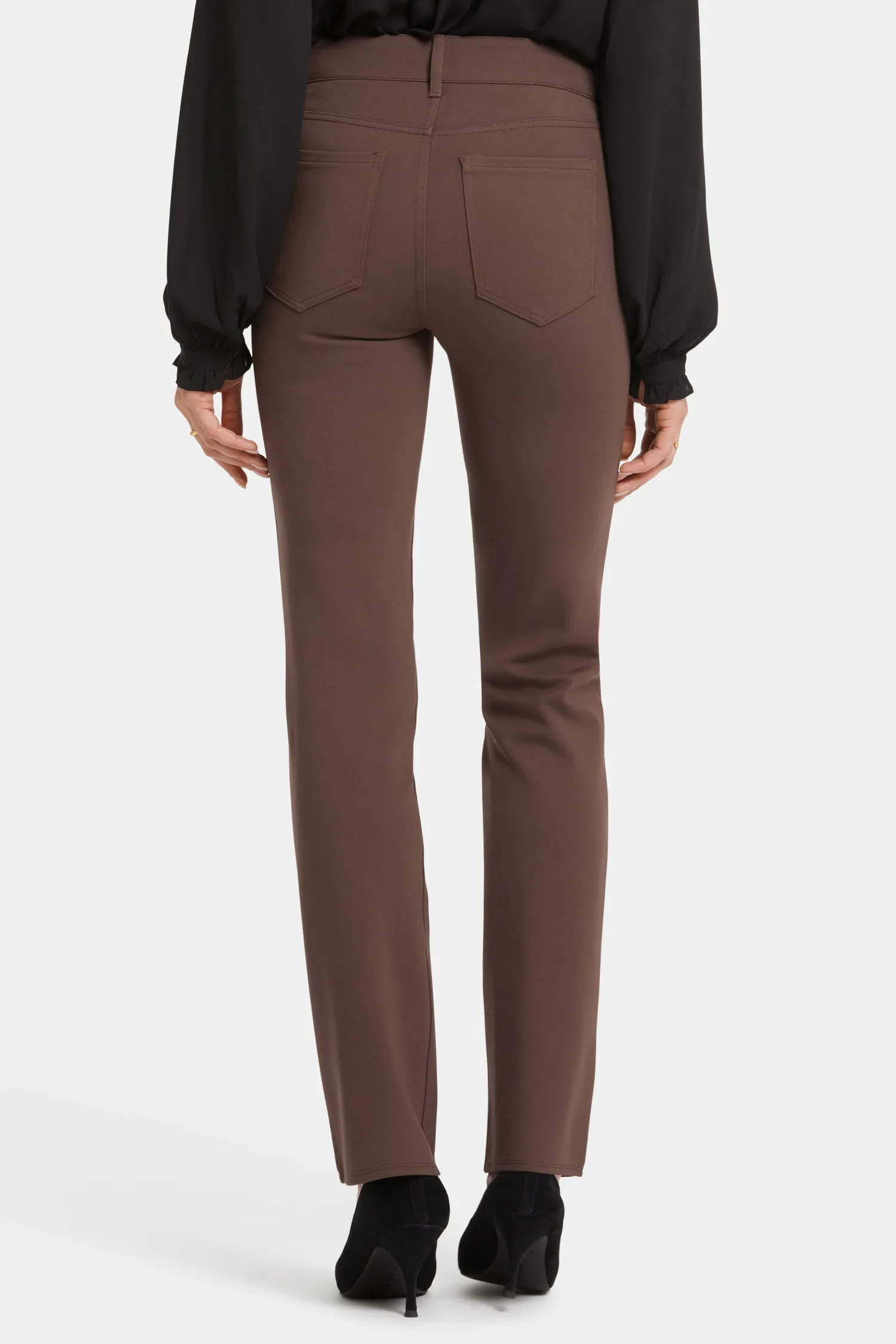 Marilyn Straight Pants In Petite - Coffee Bean