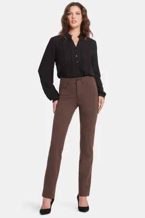 Marilyn Straight Pants In Petite - Coffee Bean