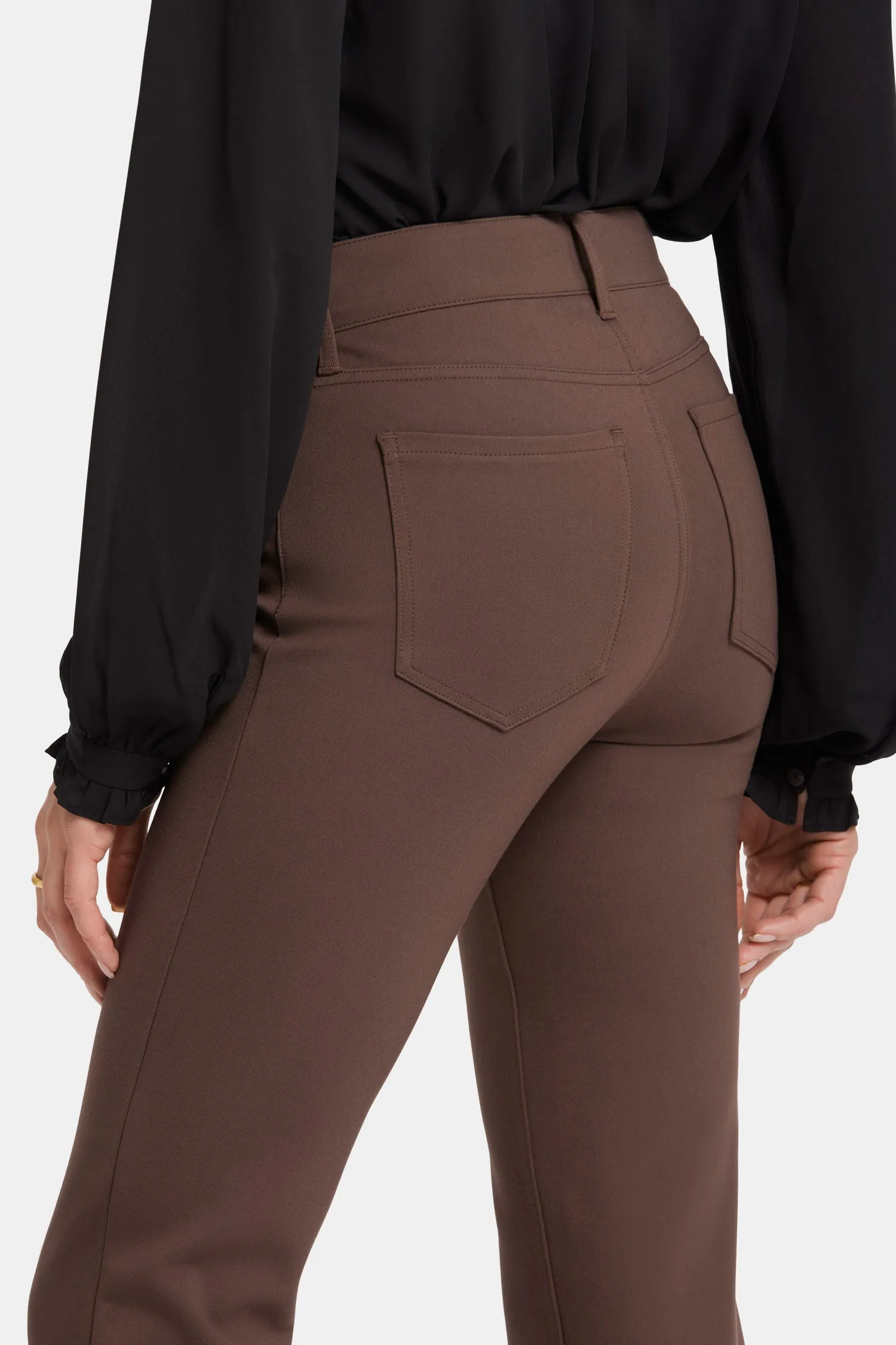 Marilyn Straight Pants In Petite - Coffee Bean