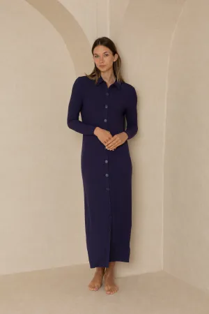 Navy Cardi Maxi Dress