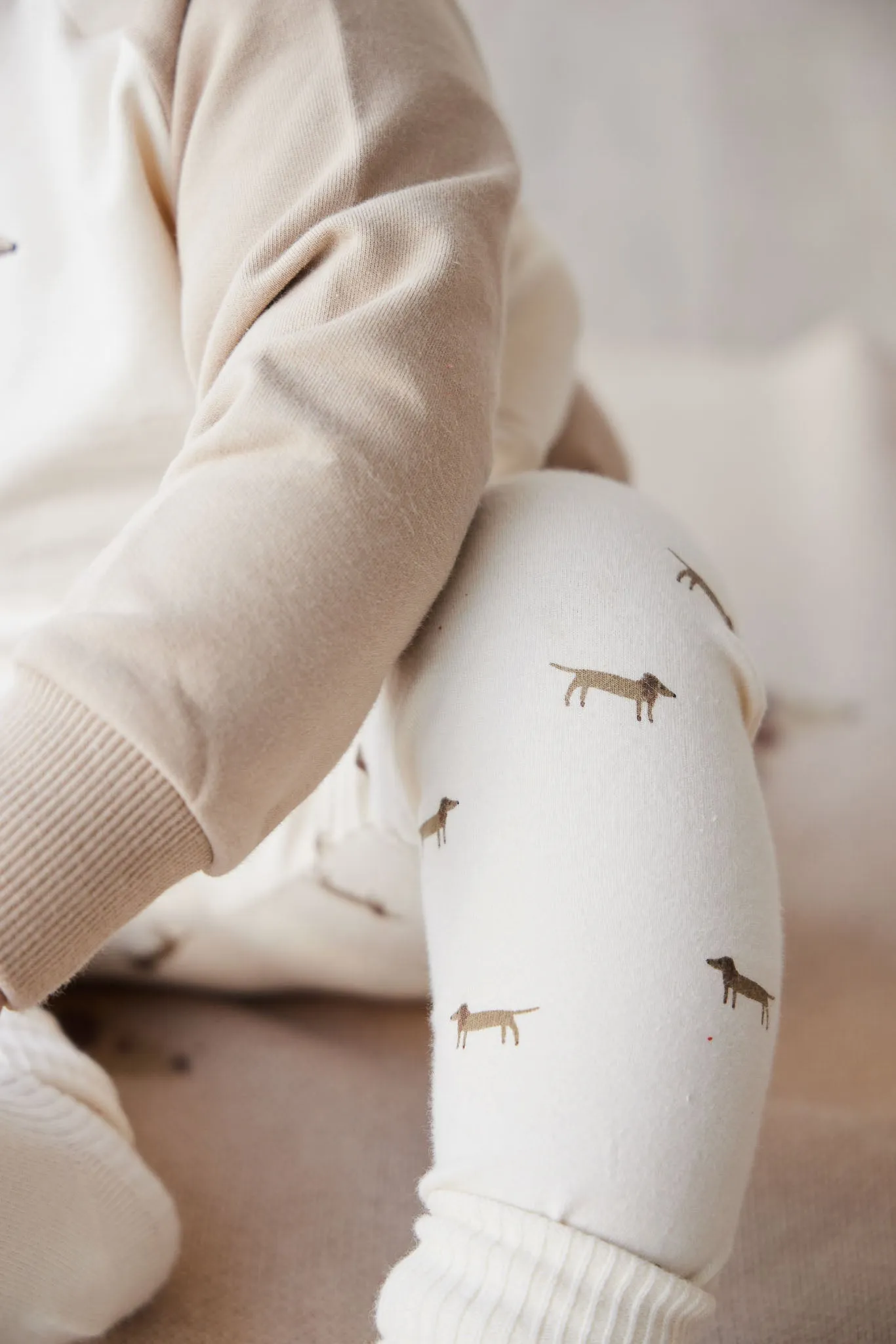 Organic Cotton Everyday Legging - Cosy Basil Cloud