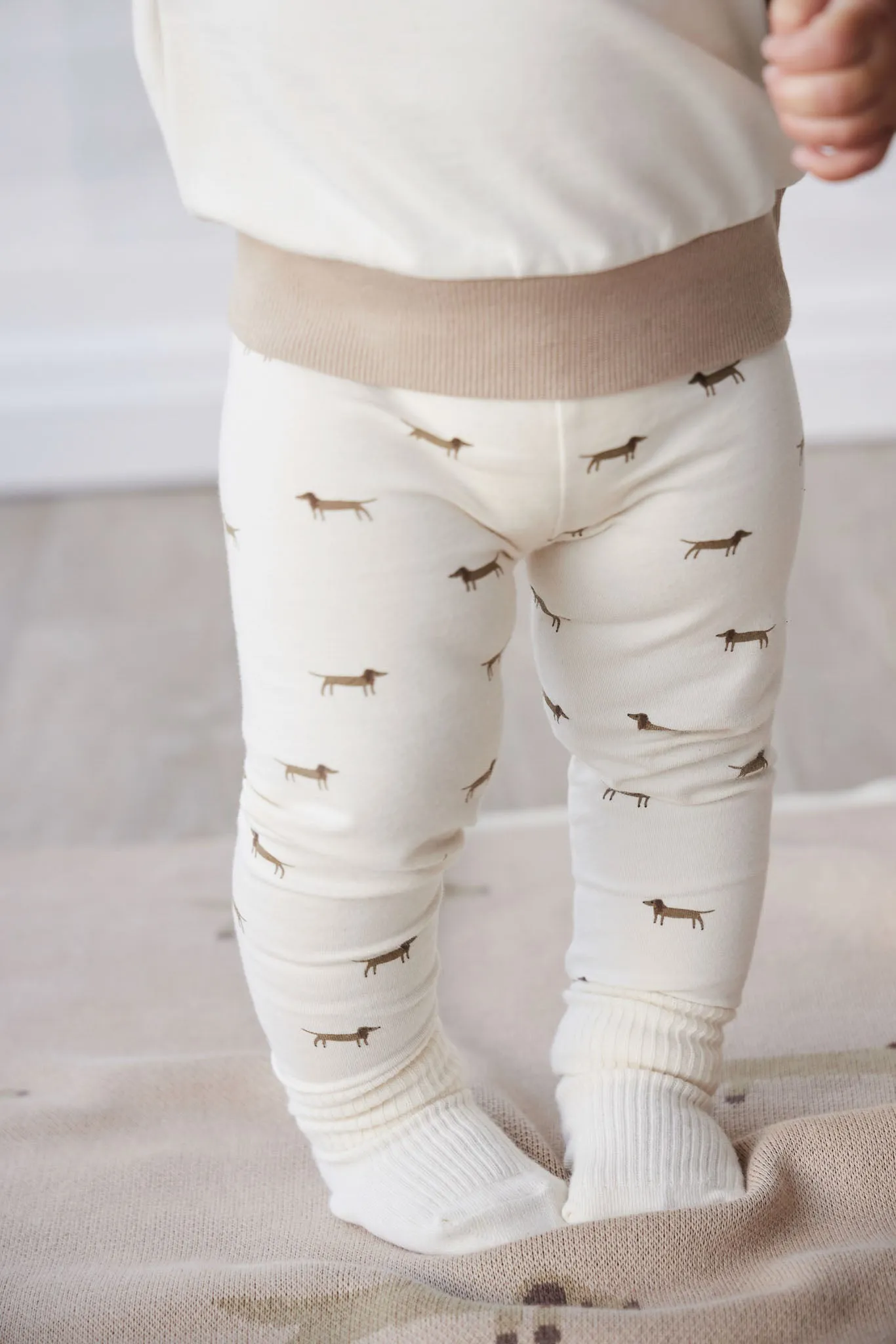 Organic Cotton Everyday Legging - Cosy Basil Cloud