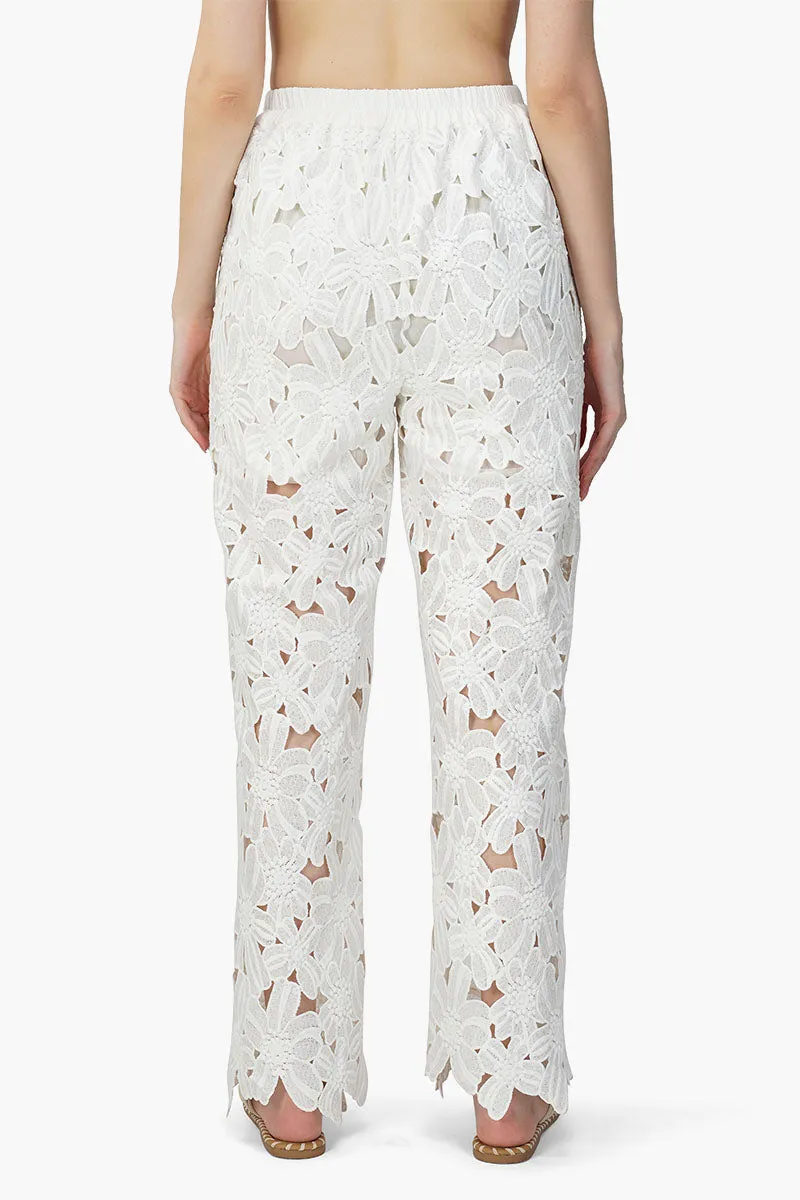 Pearl Lace Flower Trouser