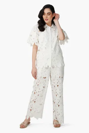 Pearl Lace Flower Trouser