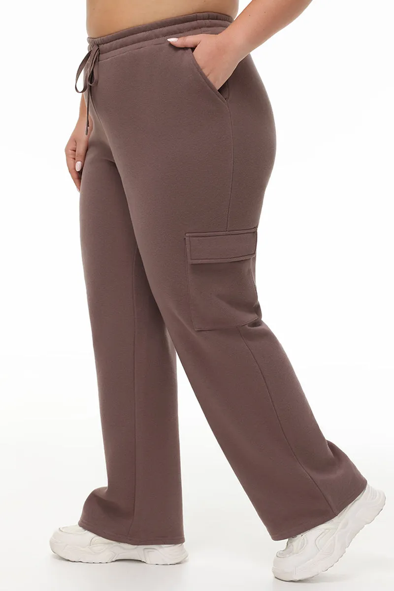 Plus-Size Big Bling Fleece Cargo Pant