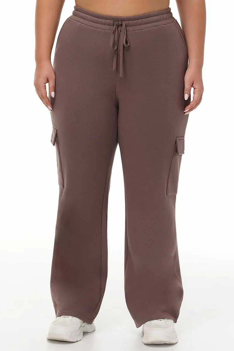 Plus-Size Big Bling Fleece Cargo Pant