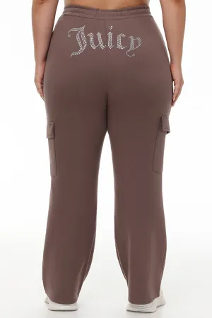 Plus-Size Big Bling Fleece Cargo Pant