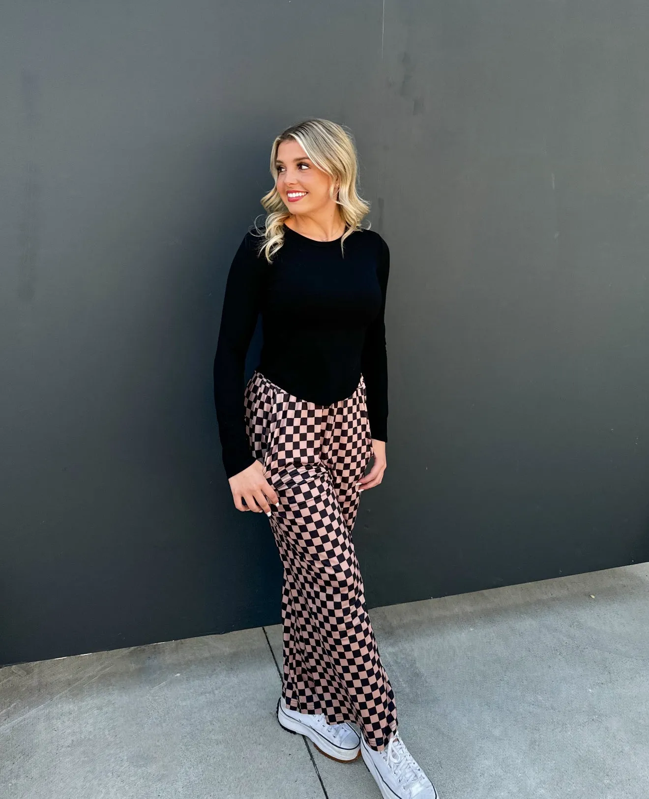 PRE-ORDER Bold Block Checker Pants - Neutrals