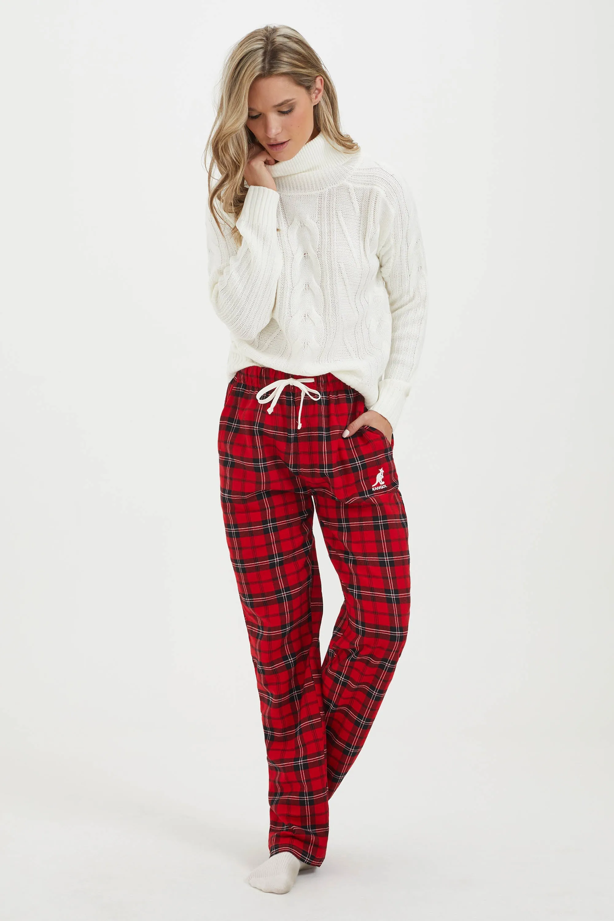 Printed flannel relaxation pants