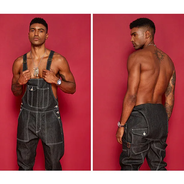 Retro Washed Denim Overalls