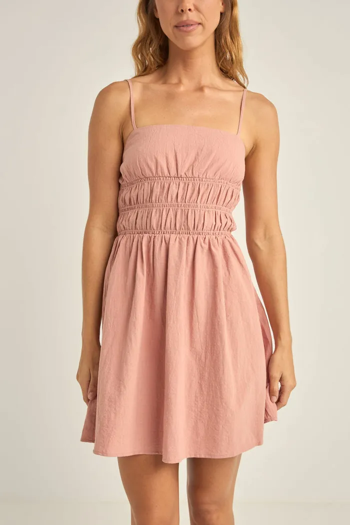 Rhythm Libby Mini Dress - Dusty Pink