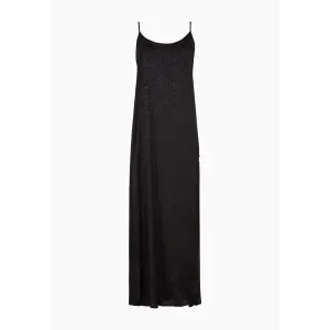 Ruby Spaghetti Strap Animal Maxi Dress In Black