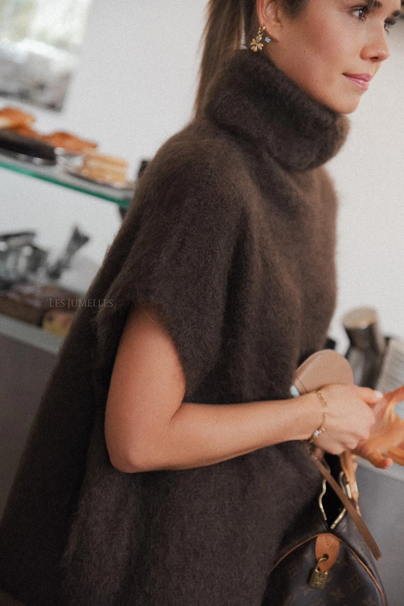 Brown Ruth Mohair Rollneck Sweater