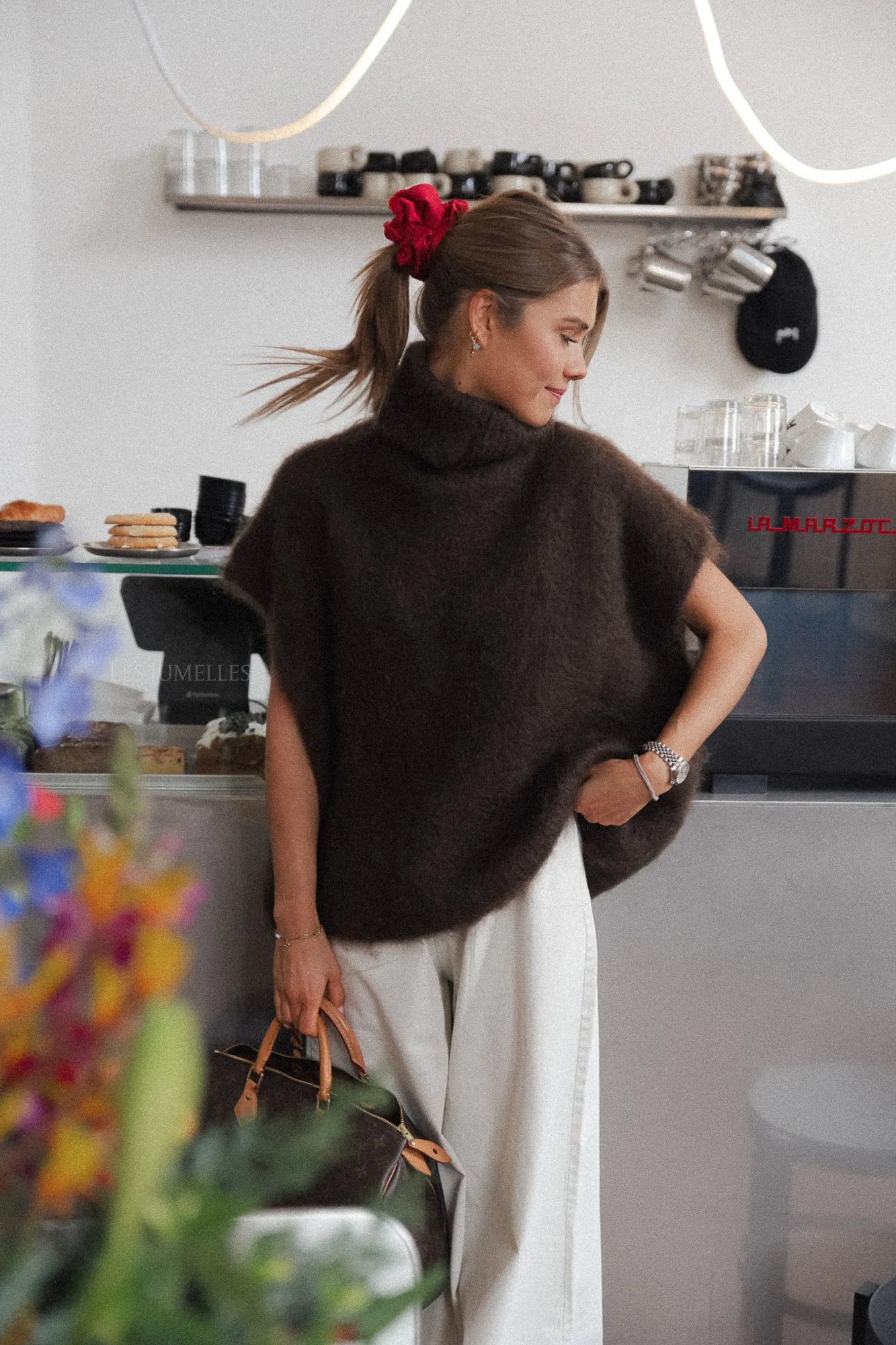 Brown Ruth Mohair Rollneck Sweater