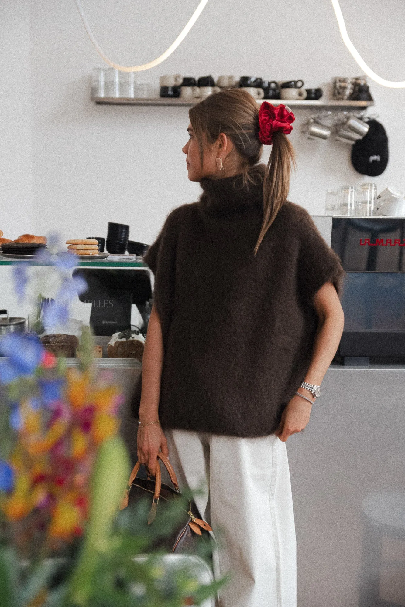 Brown Ruth Mohair Rollneck Sweater