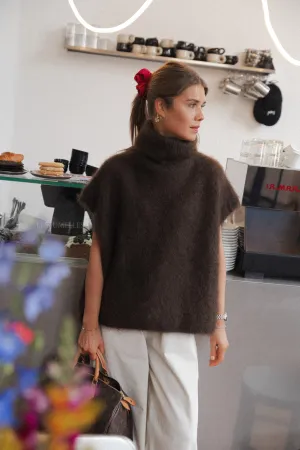 Brown Ruth Mohair Rollneck Sweater