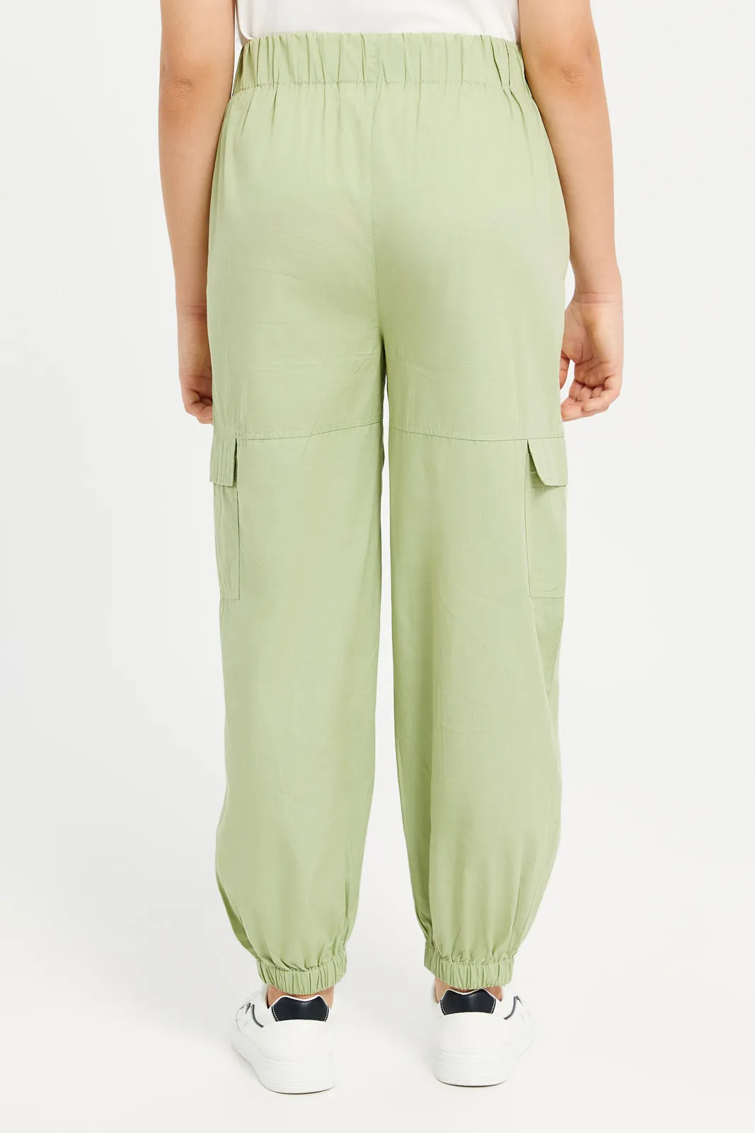 Senior Girls Mint Cargo Casual Trousers